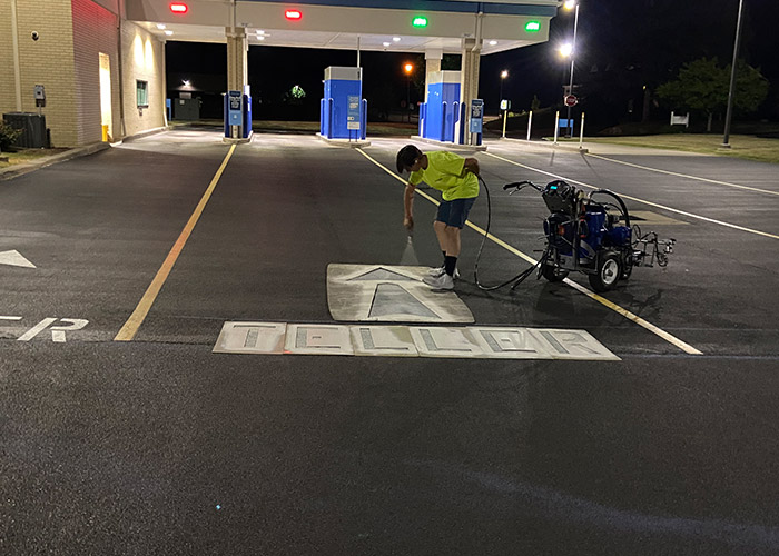 Parking Lot Line Striping | Parking Maintenance - 1-800 STRIPER