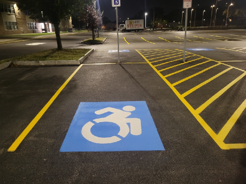 1-800-STRIPER | 1-800-STRIPER® of Bellevue Handicap Stall in Downtown Seattle