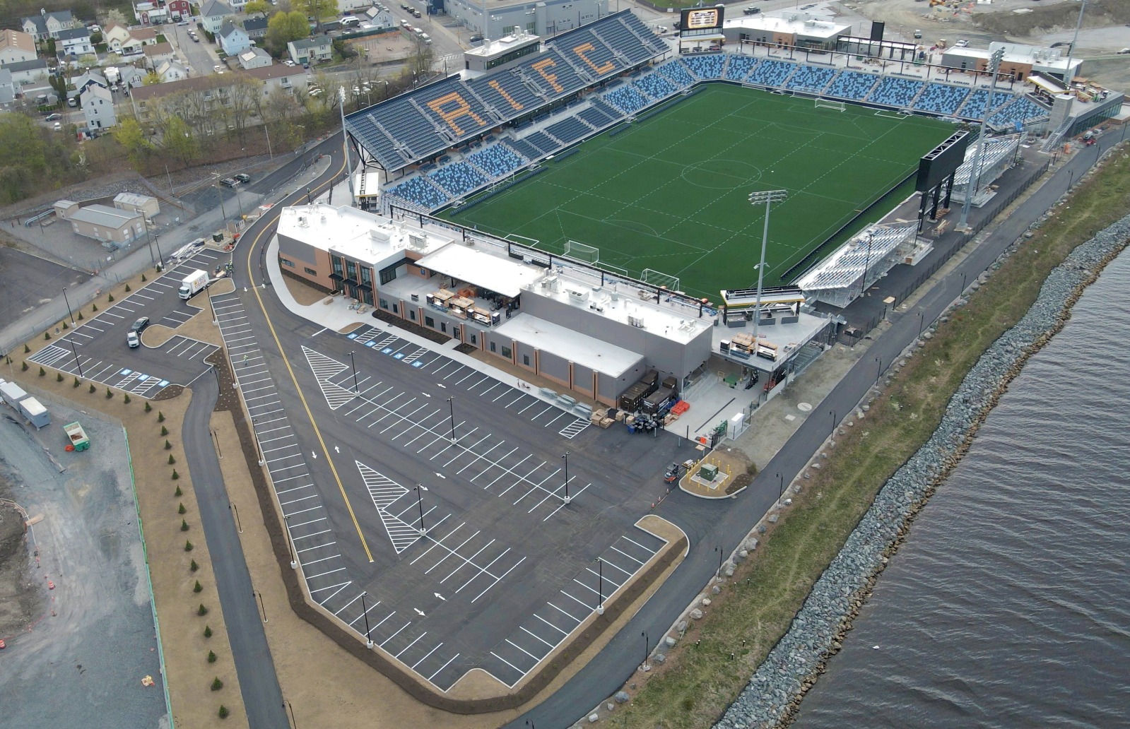 Centreville Stadium's South Parking Lot, Striped By 1-800-Striper Of Providence