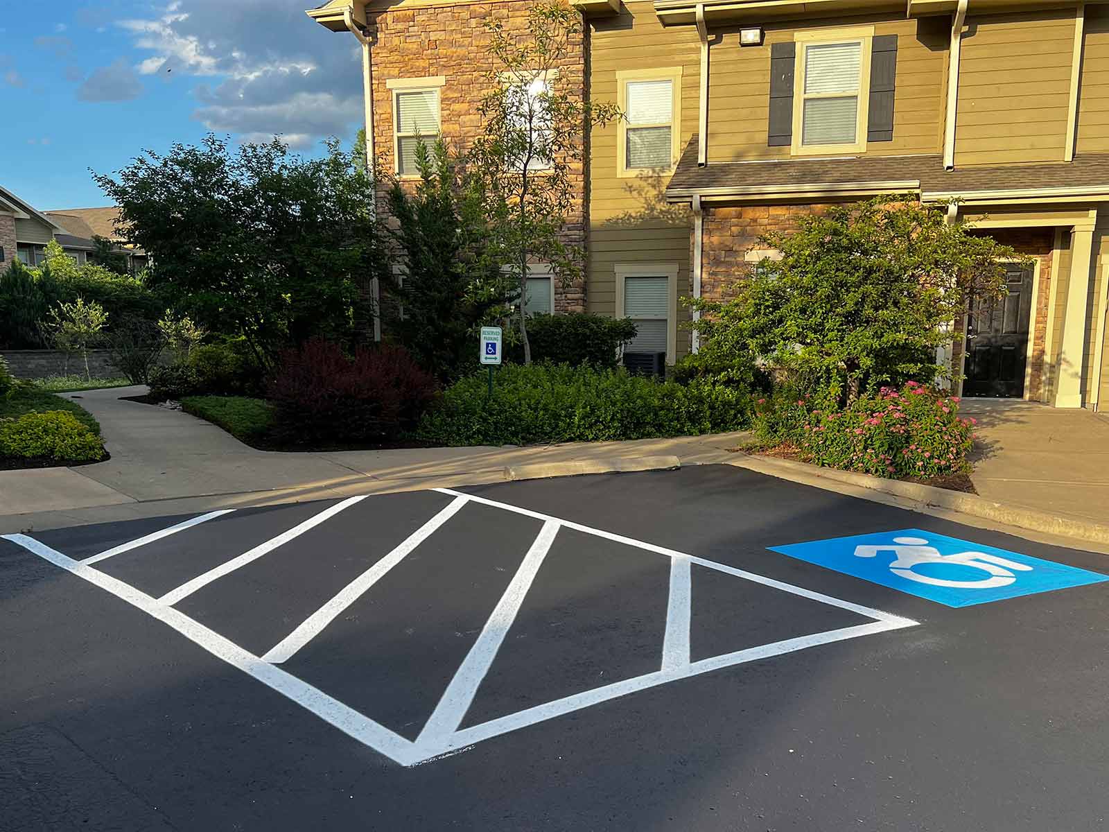 handicap parking hash markings